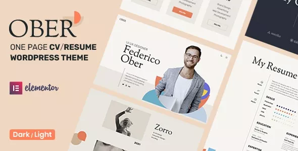 Ober - CV Resume WordPress Theme