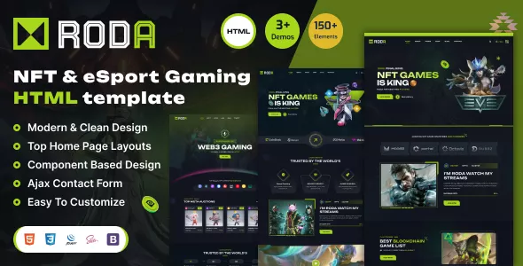 Roda - NFT Gaming & eCommerce HTML Template