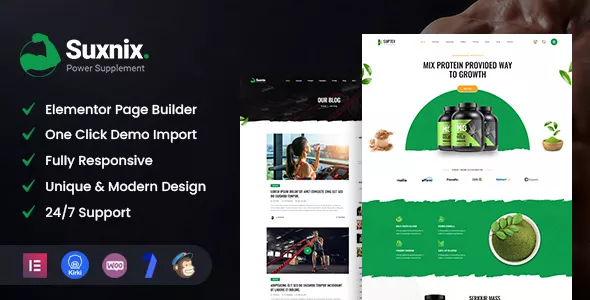 Suxnix - Health Supplement WordPress Theme