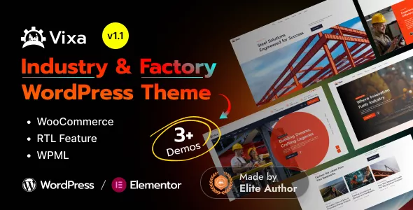 Vixa - Industry & Factory WordPress Theme