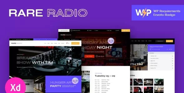 Rare Radio - Music Radio & Podcast WordPress Theme