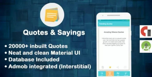 20000+ Quotes & Sayings Full Application with Database and Admob Integration