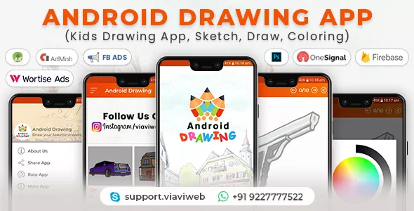 Android Drawing App - Kids Drawing App, Sketch, Draw, Coloring