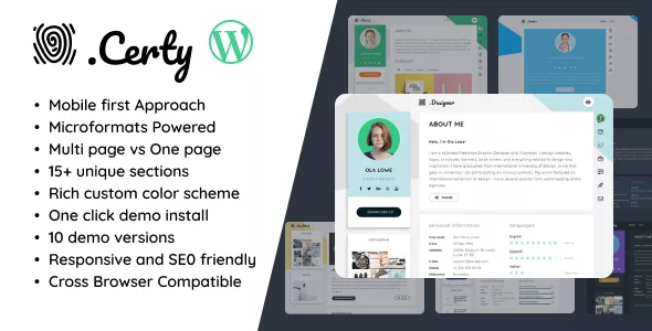 Certy - Creative Resume, CV & vCard