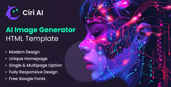 Ciri AI - AI Image Generator HTML Template