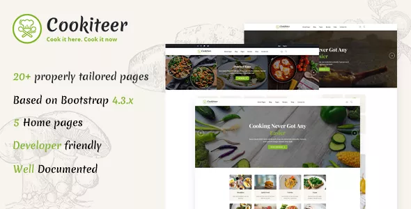 Cookiteer - Food & Recipe WordPress Theme