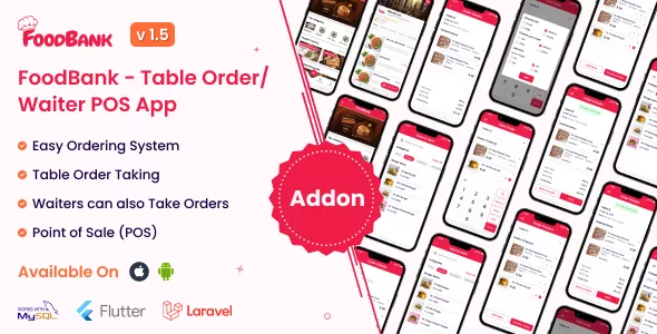FoodBank - Table Order/Waiter Point Of Sale (POS) App
