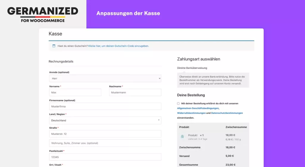 Germanized for Woocommerce Pro