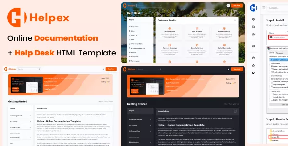 Helpex - Online Documentation HTML Template + Help Desk