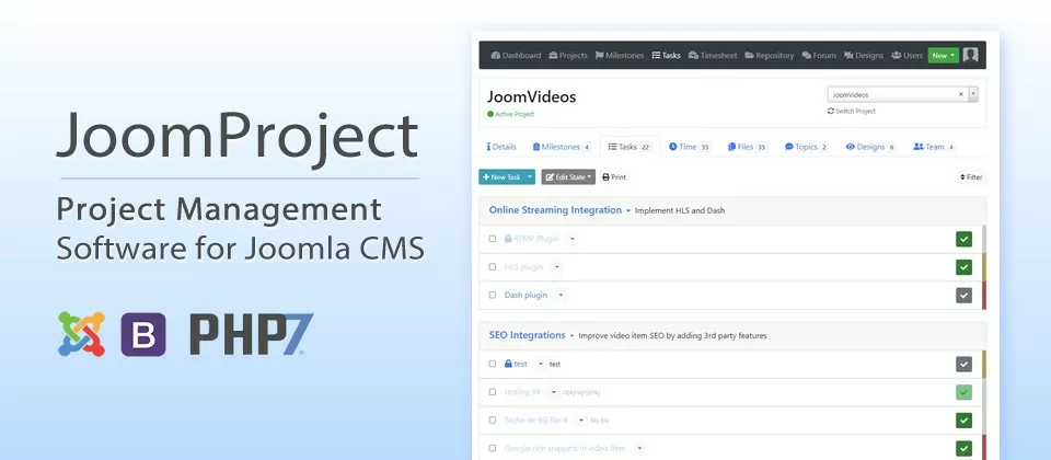 JoomProject - Project Management Software for Joomla CMS