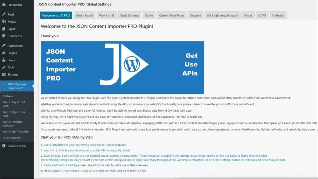 JSON Content Importer Pro