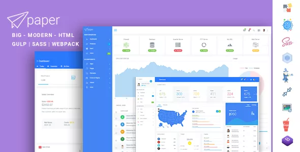 Paper Panel - Multipurpose Admin Dashboard Bootstrap 4 Template