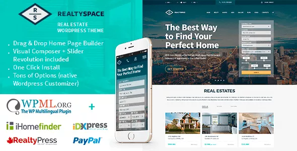 Realtyspace - Real Estate WordPress Theme