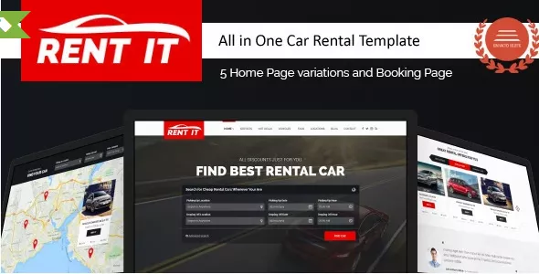 Rentit - Multipurpose Vehicle Car Rental WordPress Theme