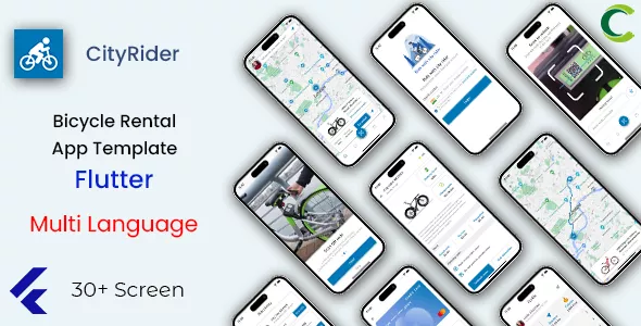 Bicycle Rental App Template in Flutter - CityRider - Multi Language