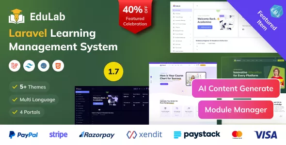 Edulab LMS - Laravel Learning Management System with Tailwind CSS