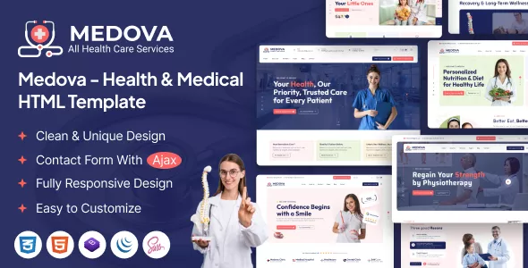 Medova - Health & Medical HTML Template