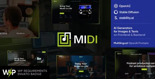 Midi - Sound & Music Production WordPress Theme
