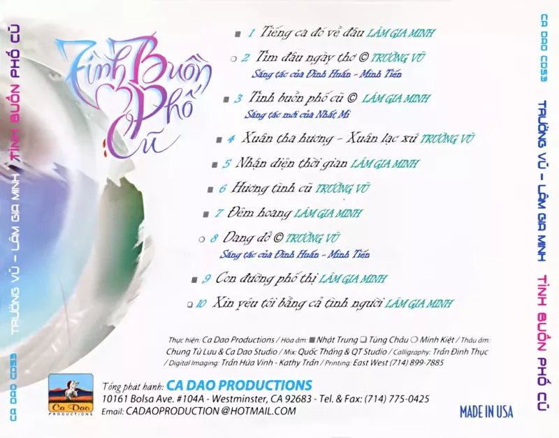Trường Vũ & Lâm Gia Minh - Tình Buồn Phố Cũ 1998