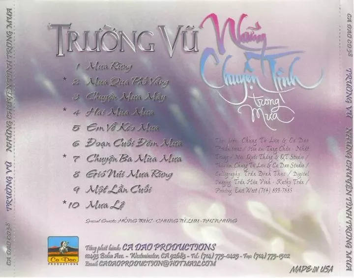 Trường Vũ - Những Chuyện Tình Trong Mưa 1998