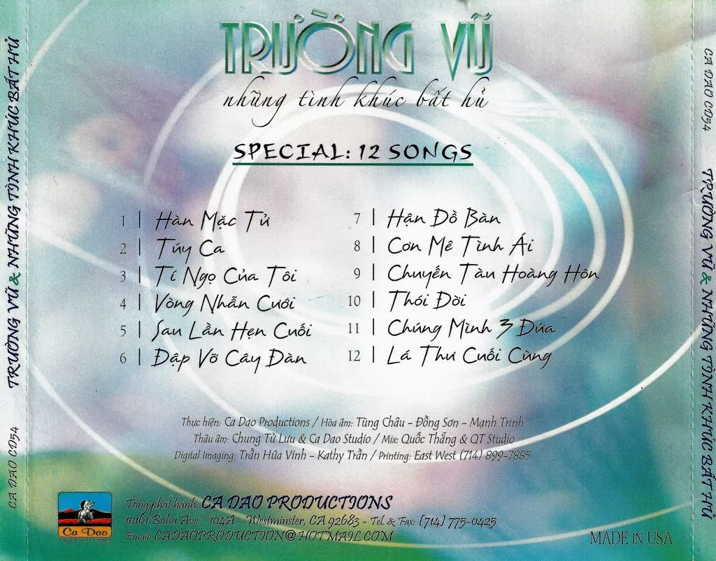 Trường Vũ - Những Tình Khúc Bất Hủ 2007