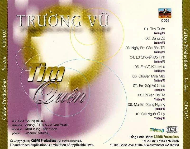 Trường Vũ - Tìm Quên 1997
