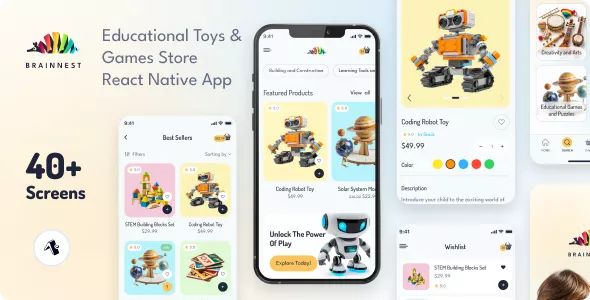 BrainNest - Educational Toys & Games Store HTML & CSS App with Payload CMS