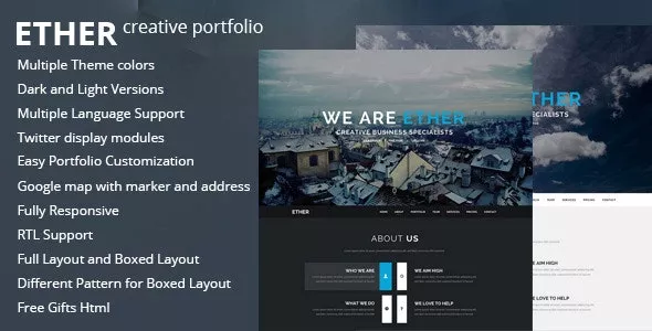 Ether - One Page Joomla Template