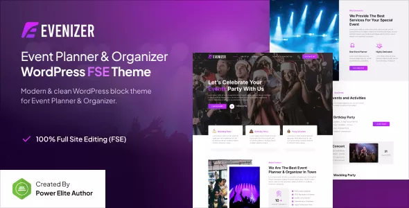 Evenizer - Event Planner & Organizer FSE WordPress Theme