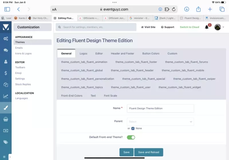 Fluent Design Invision Theme Edition (Dark / Light)