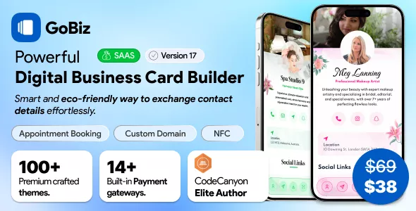 GoBiz vCard SaaS - Digital Business Card Builder