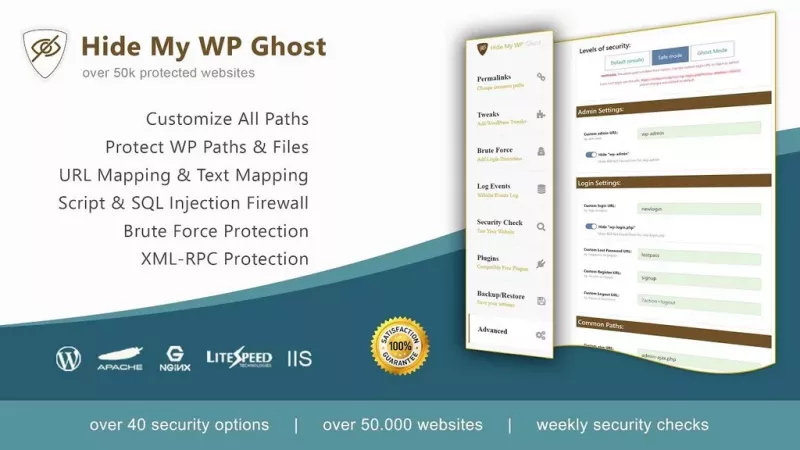 Hide My WP Ghost - Use the Most User-Friendly WordPress Security Plugin