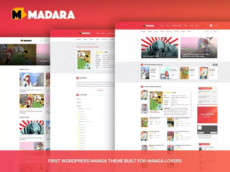 Madara - Responsive and Modern WordPress Theme for Manga Sites