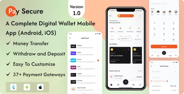Pay Secure - Digital Wallet Application for User (Android, iOS)