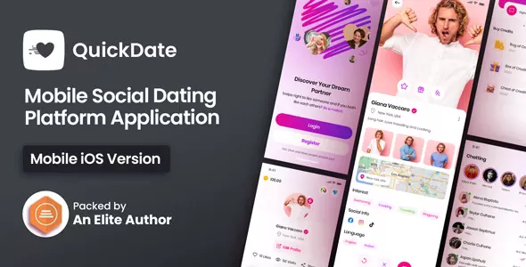 QuickDate IOS - Mobile Social Dating Platform Application