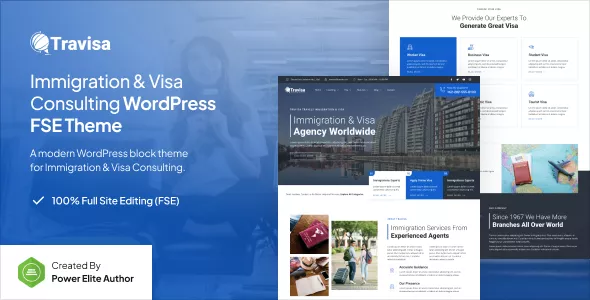 Travisa - Immigration & Visa Consulting FSE WordPress Theme