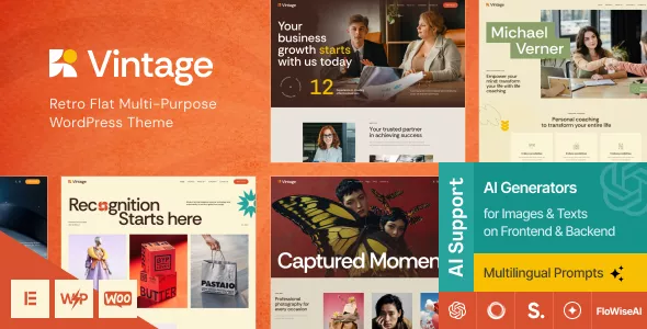Vintage - Retro Flat Multi-Purpose WordPress Theme