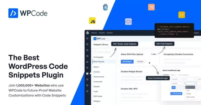WPCode Pro - The Best WordPress Code Snippets Plugin