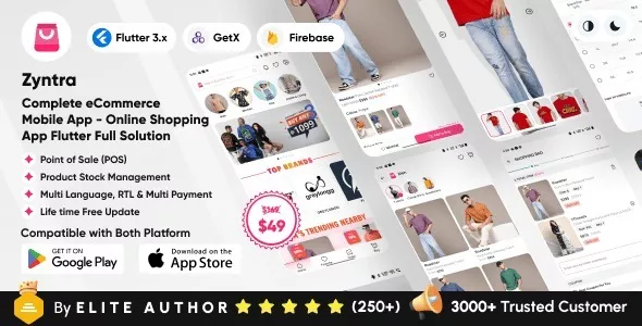 Zyntra - Complete eCommerce Mobile App - Online Shopping App - eCommerce Store App Flutter Solution