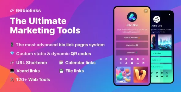 66biolinks - Bio Links, URL Shortener, QR Codes & Web Tools (SAAS)