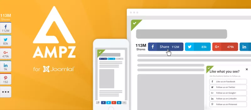 AMPZ - Best Social Sharing Extension for Joomla