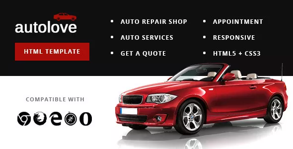 Autolove - Vehicle Repair Mechanic Shop Site Template