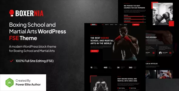 Boxernia - Boxing School & Martial Arts FSE WordPress Theme