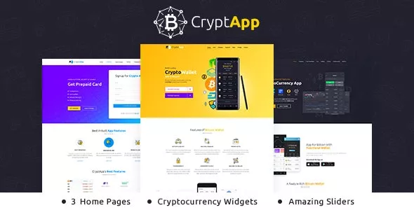 CryptApp - Landing Page WordPress