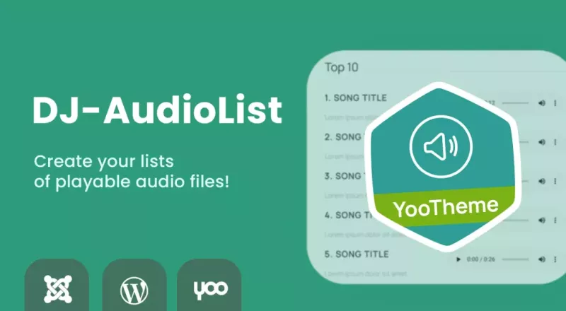 DJ-AudioList - Audio Player Plugin for Joomla