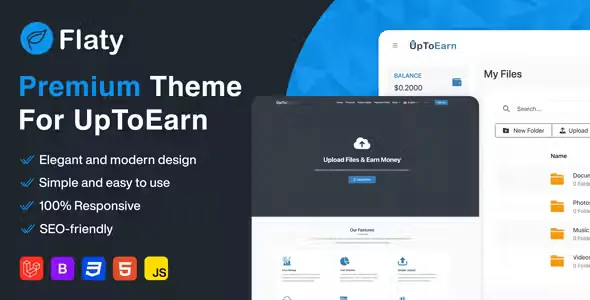 Flaty - Premium Theme For UpToEarn