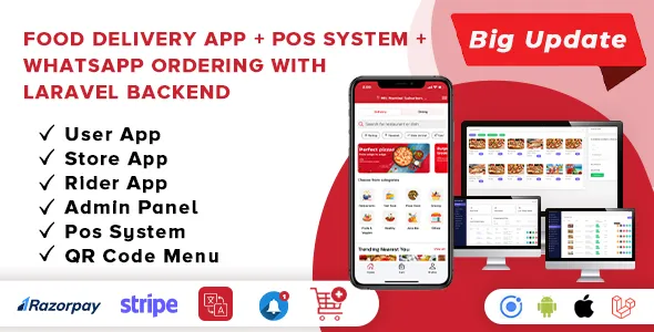 Food Delivery App - A Complete Ready to Use MultiStore Mobile App(Android, iOS) + Website