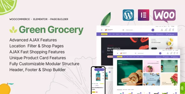 Green Grocery - Grocery Store Organic Food WordPress Theme