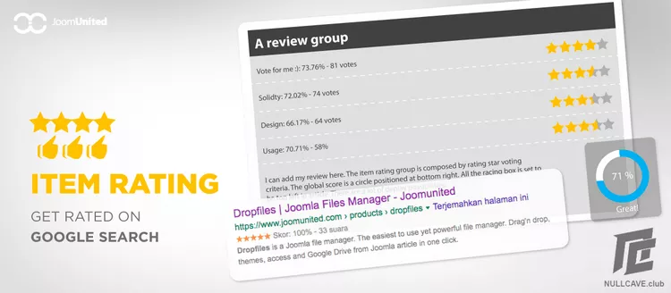 Item Rating - Rating and Reviews Extension for Joomla