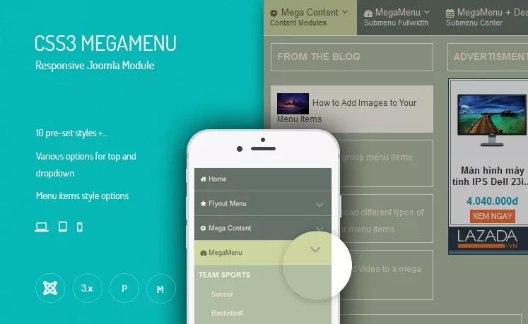 JUX CSS3 Mega Menu